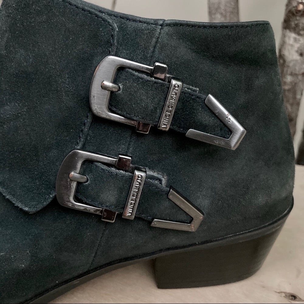 Vince Camuto Slate Blue Suede Booties, Size 8 - Picture 7 of 13